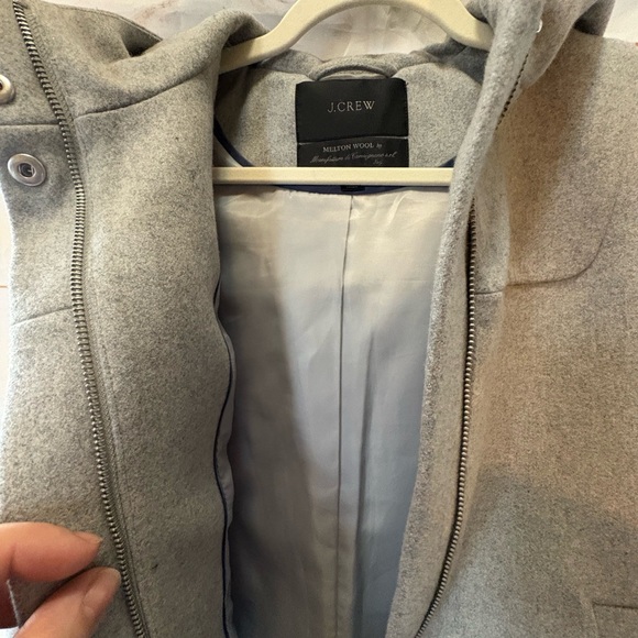 J. Crew Light Gray Women's Pea Coat - Picture 6 of 6